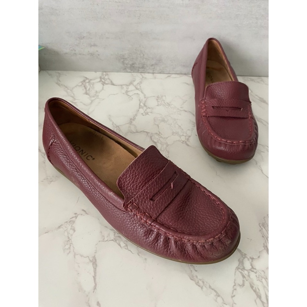 Vionic Marcy Moccasin Loafer Flats Sz 10 Port Comfort Everyday Mom Driving